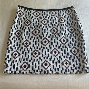 Halogen Black and White Mini Pencil Skirt
